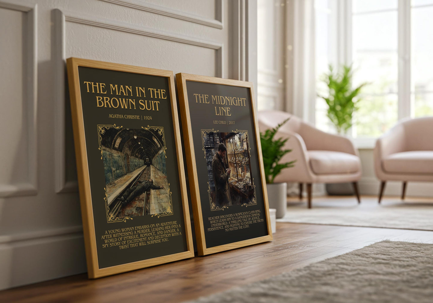 The Man In The Brown Suit by Agatha Christie Descriptive, High Quality Poster Print Free Delivery Wall Art. Author&Blurb Book Artwork.