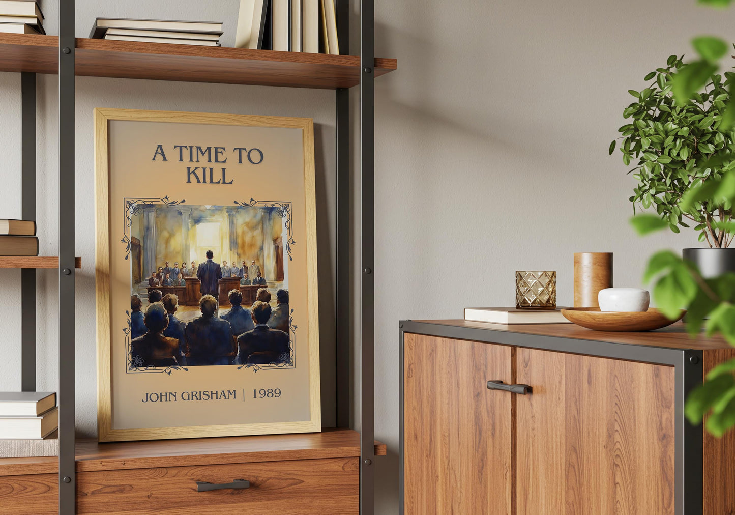 A Time To Kill by John Grisham High Quality Poster Print. Free Delivery Wall Art. Author & Blurb Book/Novel Minimalist Art Gift Present
