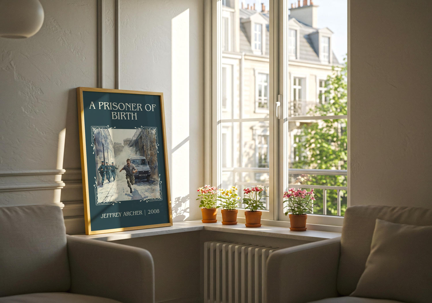 A Prisoner Of Birth by Jeffrey Archer High Quality Poster Print. Free Delivery Wall Art-Author&Blurb Book Minimalist Home Gift Cover Library