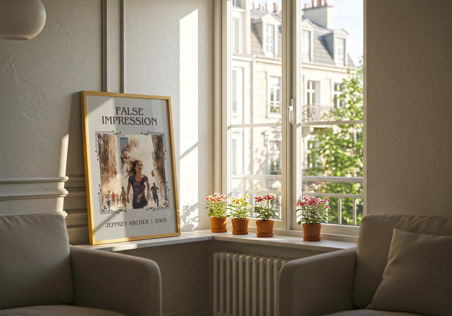 False Impression by Jeffrey Archer High Quality Poster Print. Free Delivery Wall Art-Author&Blurb Book Minimalist Home Gift Cover Nook Gift