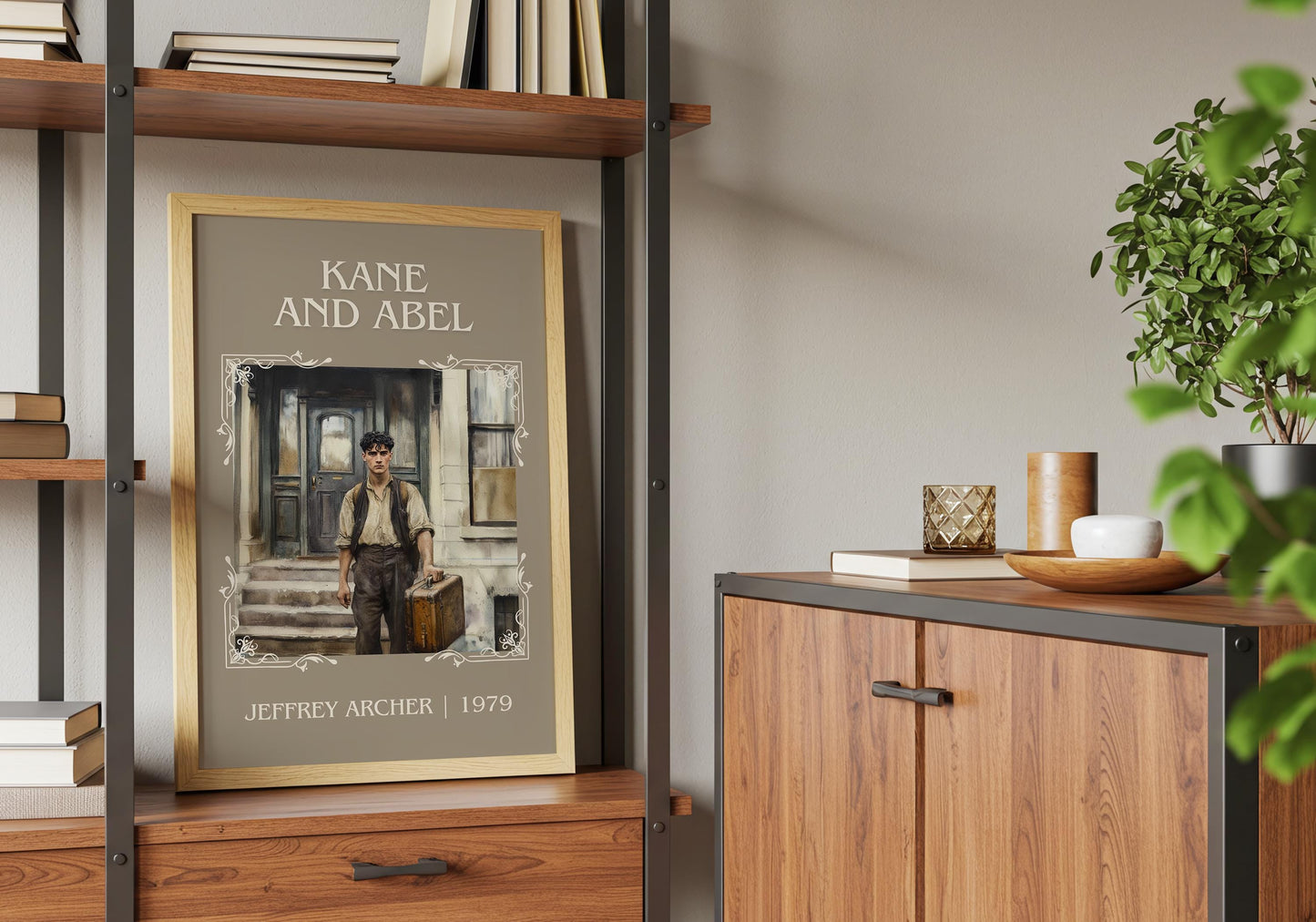 Kane And Abel by Jeffrey Archer High Quality Poster Print. Free Delivery Wall Art-Author&Blurb Book Minimalist Home Gift Cover Library