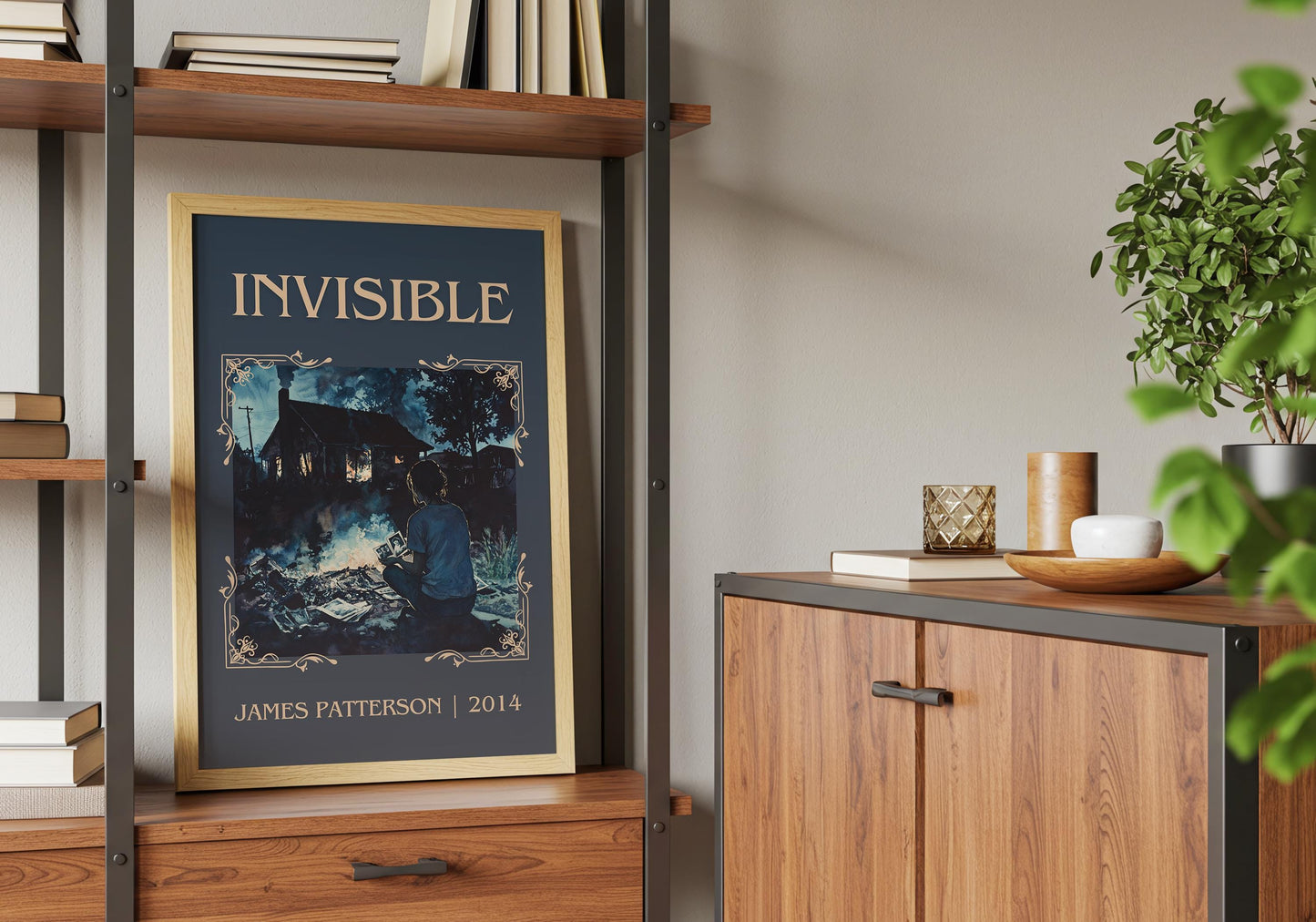 Invisible by James Patterson High Quality Poster Print. Free Delivery Wall Art. Author & Blurb Book/Novel Minimalist Art Gift Decor