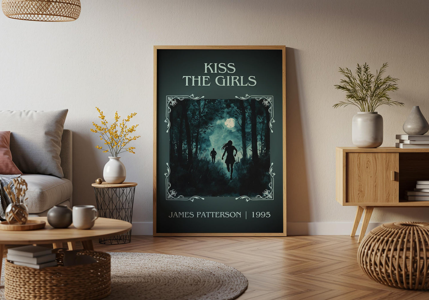 Kiss The Girls by James Patterson High Quality Poster Print. Free Delivery Wall Art. Author & Blurb Book/Novel Minimalist Art Gift Decor