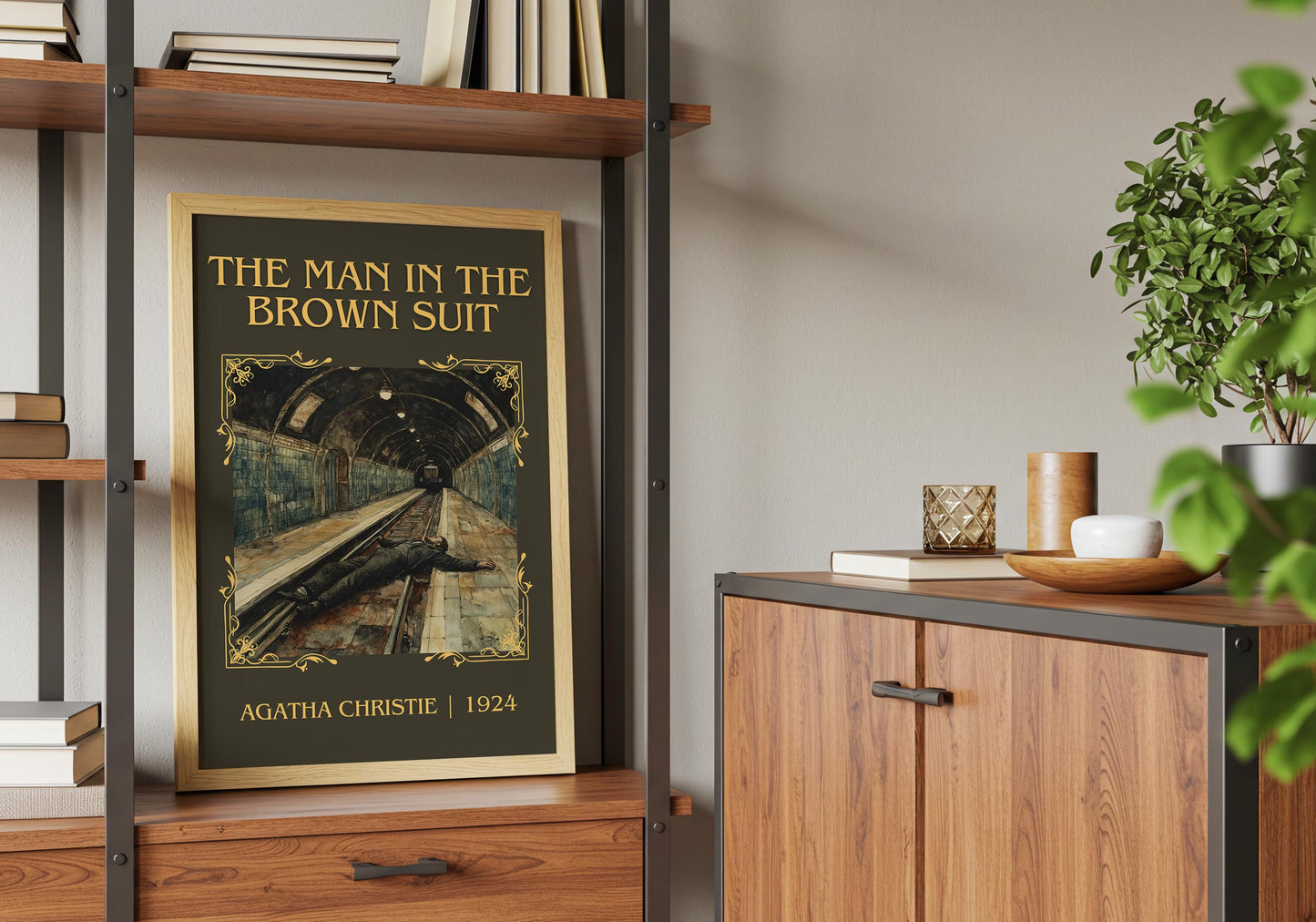 The Man In The Brown Suit by Agatha Christie High Quality Poster Print. Free Delivery Wall Art-Author & Blurb Book/Novel Minimalist Art Gift