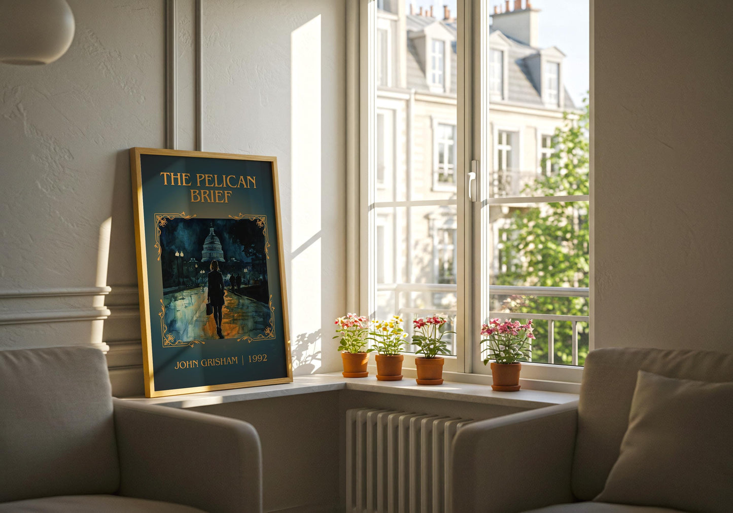 The Pelican Brief by John Grisham High Quality Poster Print. Free Delivery Wall Art-Author & Blurb Book/Novel Minimalist Art Gift