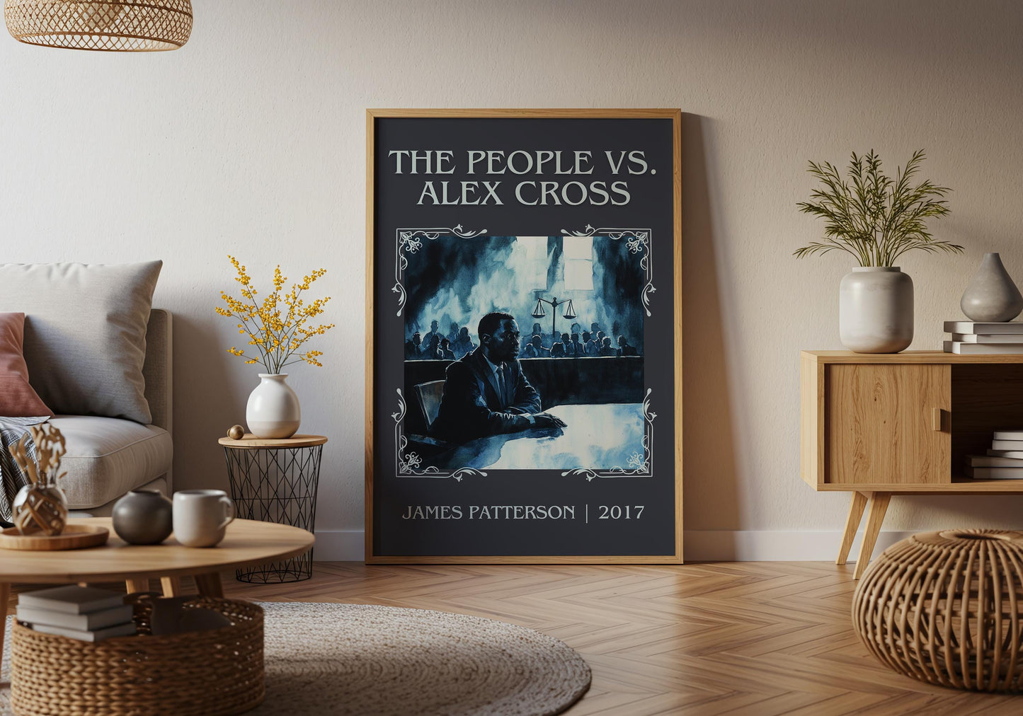 The People vs Alex Cross by James Patterson High Quality Poster Print. Free Delivery Wall Art-Author & Blurb Book/Novel Minimalist Art Gift