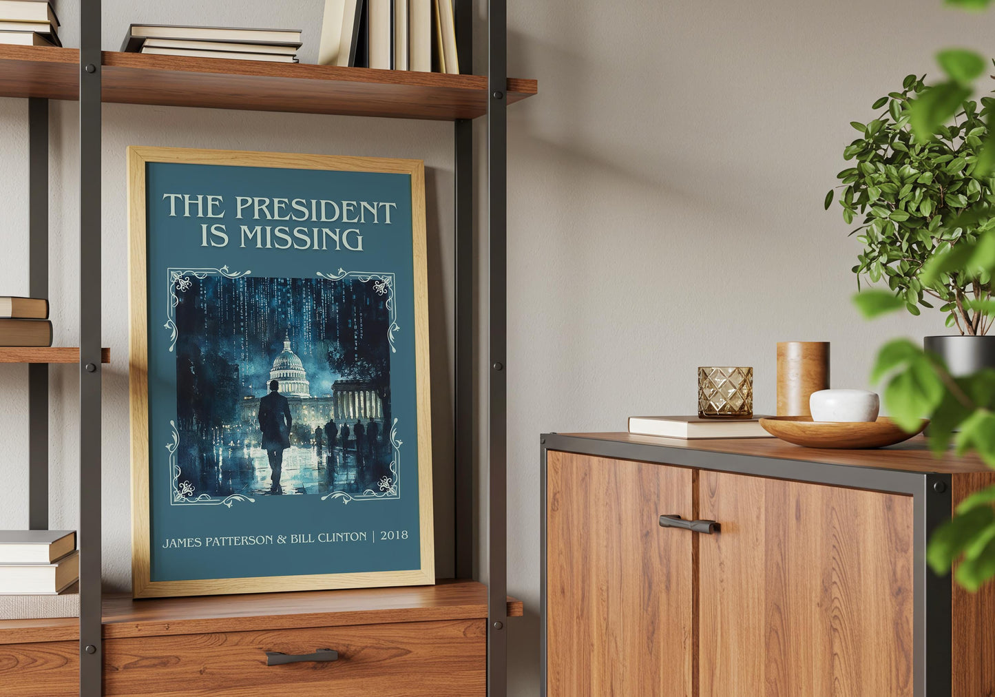 The President Is Missing by James Patterson High Quality Poster Print. Free Delivery Wall Art-Author & Blurb Book/Novel Minimalist Art Gift