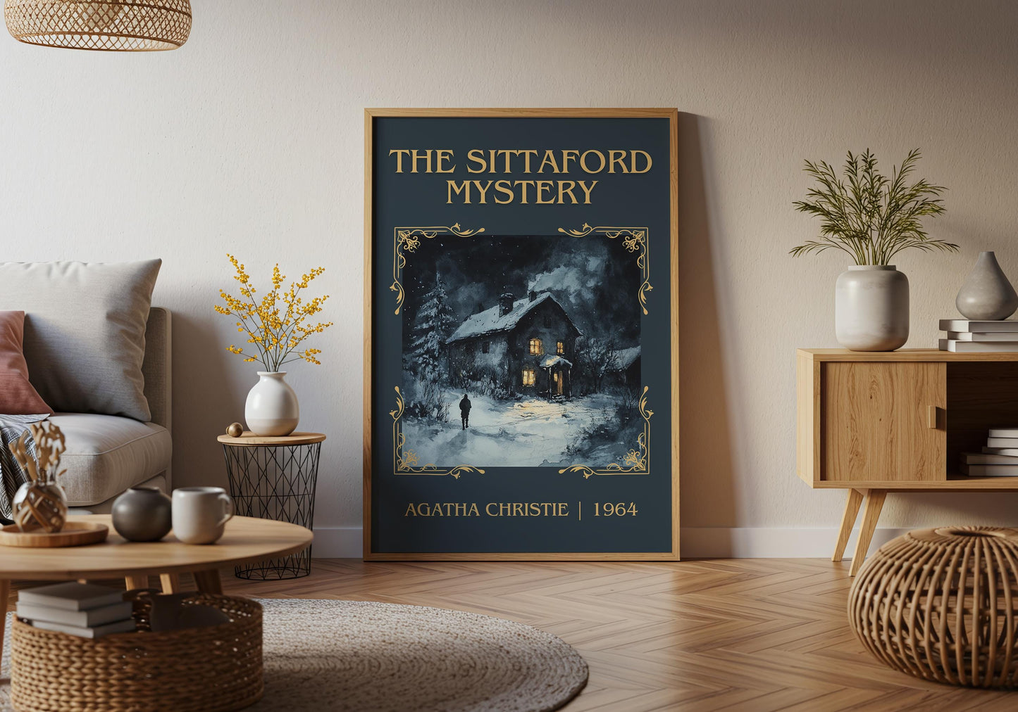 The Sittaford Mystery by Agatha Christie High Quality Poster Print. Free Delivery Wall Art-Author & Blurb Book/Novel Minimalist Art Gift