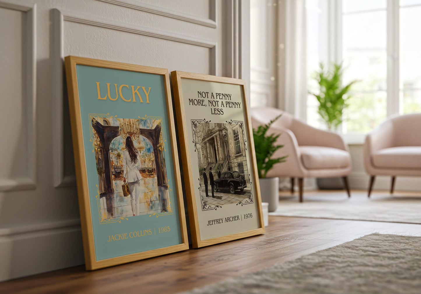 Not A Penny More, Not A Penny Less by Jeffrey Archer High Quality Poster Print. Free Delivery Wall Art-Author&Blurb Book Minimalist Home