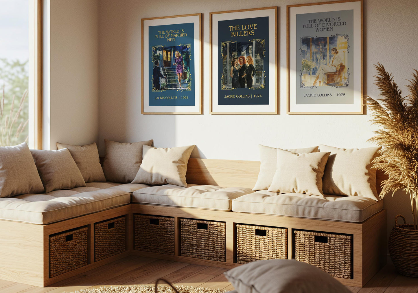 The Love Killers by Jackie Collins High Quality Poster Print. Free Delivery Wall Art. Author & Blurb Book/Novel Minimalist Gift Nook