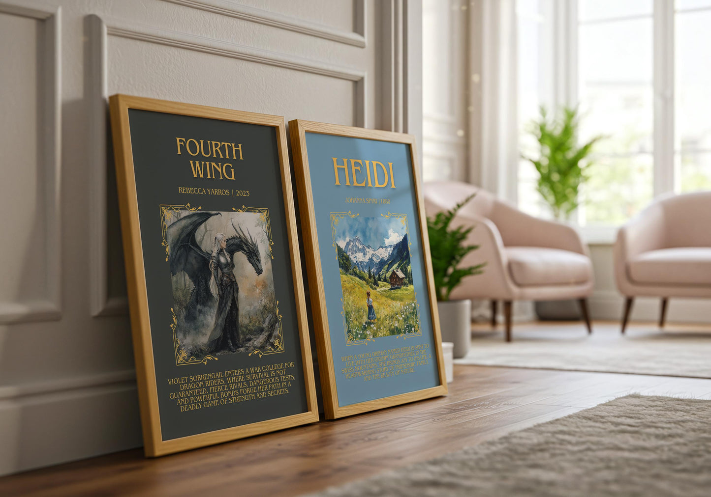 Fourth Wing by Rebecca Yarros Descriptive, High Quality Poster Print.Free Delivery Wall Art.Author&Blurb Book Artwork. Book Gift