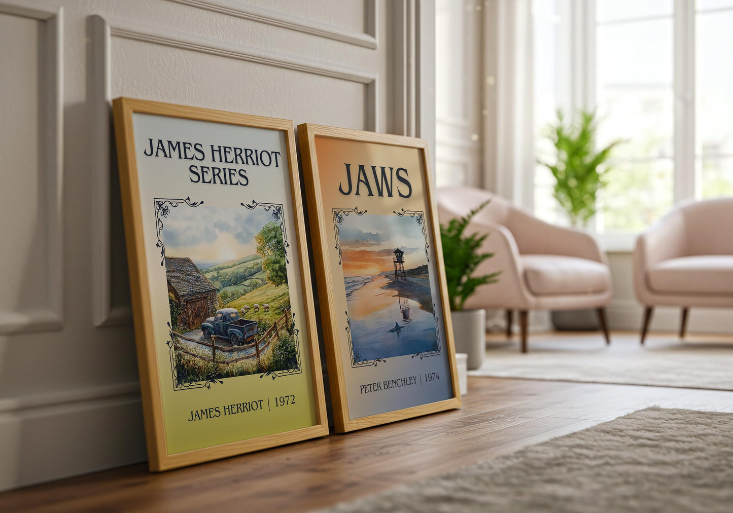 Jaws by Peter Benchley High Quality Poster Print. Fast Delivery Wall Art. Author, Title Book/Novel Artwork Minimalist Gift Decor