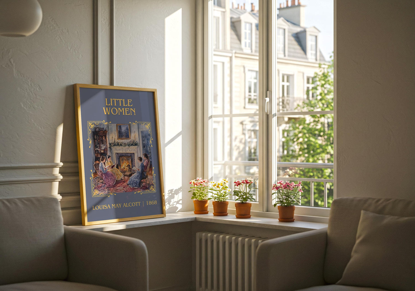 Little Women by Louisa May Alcott High Quality Poster Print. Fast Delivery Wall Art. Author, Title Book/Novel Artwork Minimalist Gift