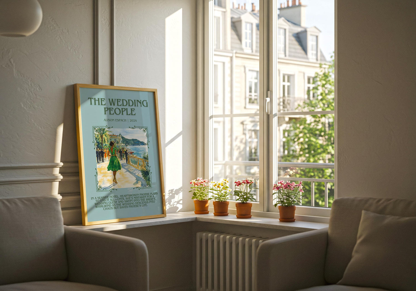 The Wedding People by Alison Espach Descriptive, High Quality Poster Print.Free Delivery Wall Art.Author&Blurb Book Artwork. Summary Gift