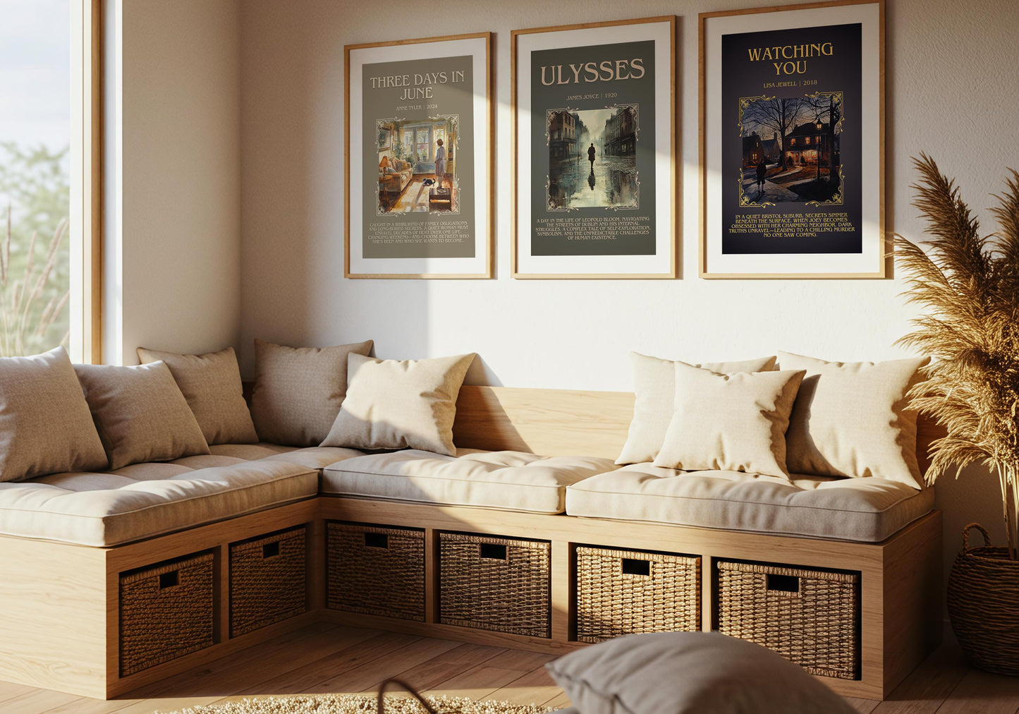Three Days In June by Anne Tyler Descriptive, High Quality Poster Print.Free Delivery Wall Art.Author&Blurb Book Artwork. Summary Gift