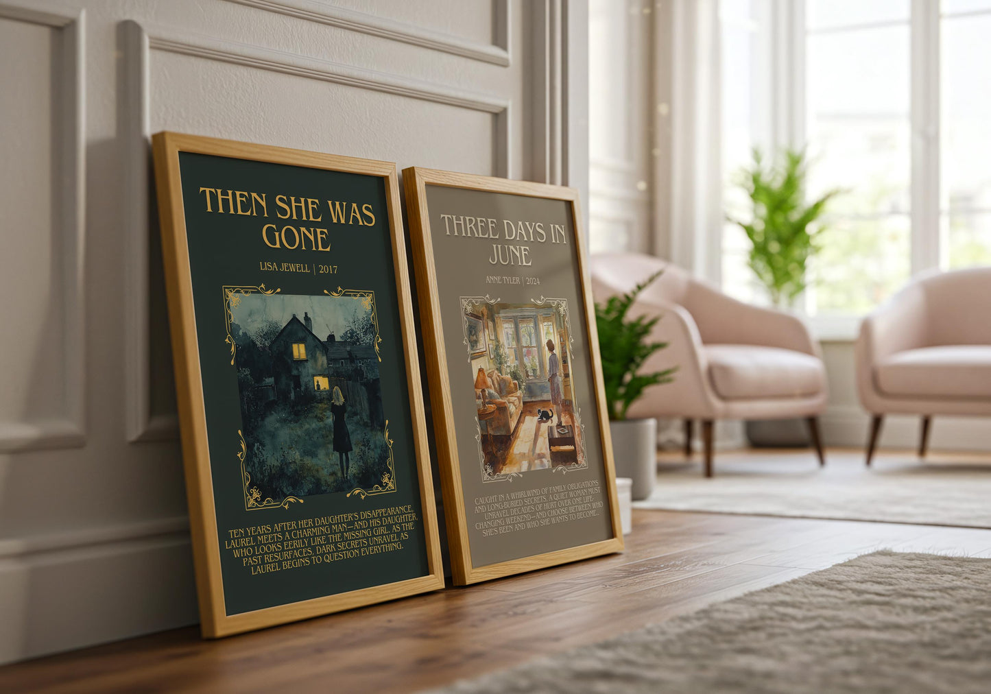 Three Days In June by Anne Tyler Descriptive, High Quality Poster Print.Free Delivery Wall Art.Author&Blurb Book Artwork. Summary Gift