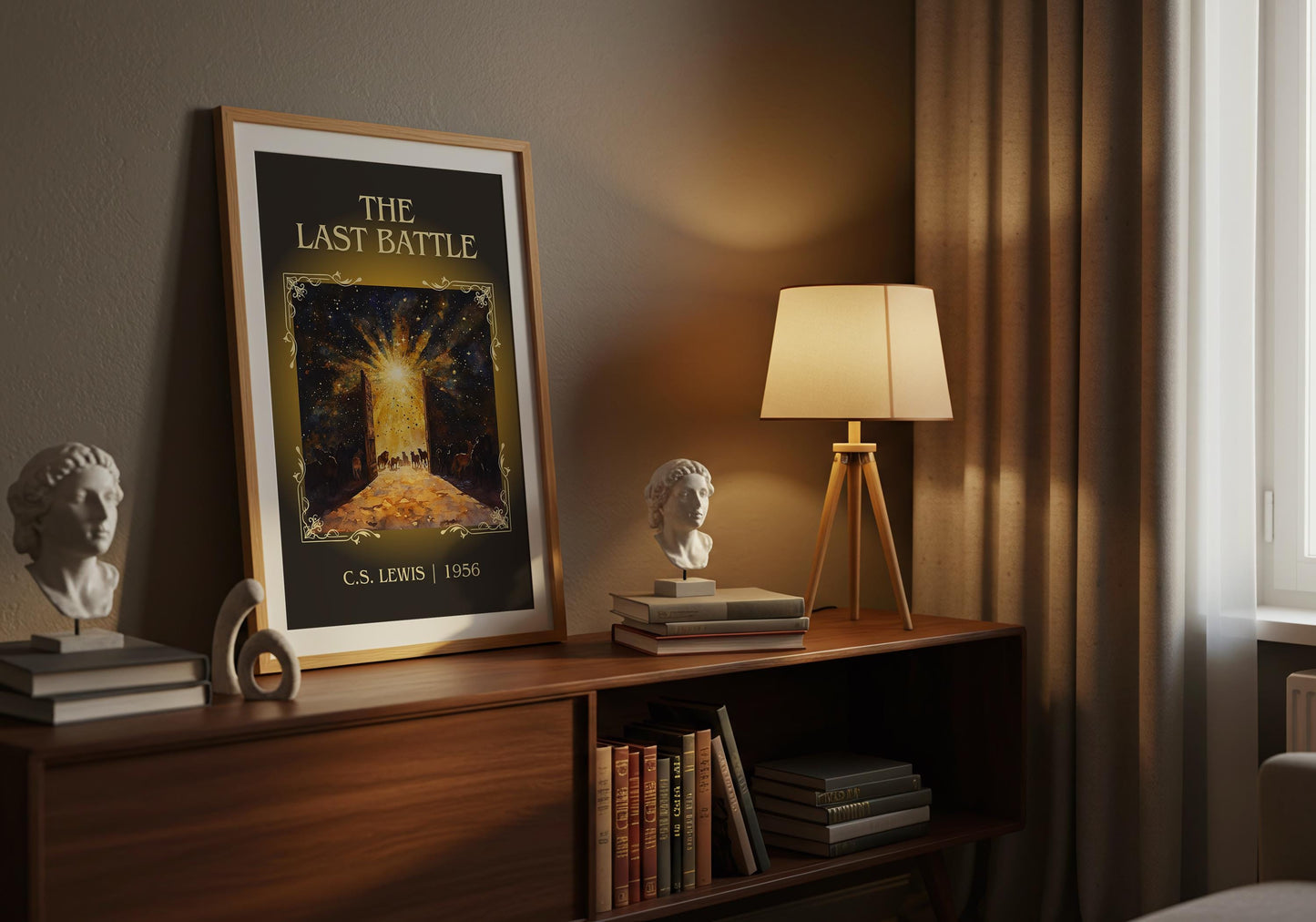 The Last Battle by C.S. Lewis High Quality Poster Print.Fast Delivery Wall Art. Author, Title Book Artwork Minimalist Movie Style Decor