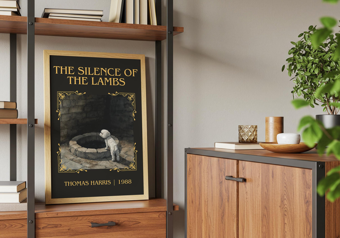 The Silence Of The Lambs by Thomas Harris High Quality Poster Print.Fast Delivery Wall Art. Author, Title Book/Novel Artwork Minimalist Gift