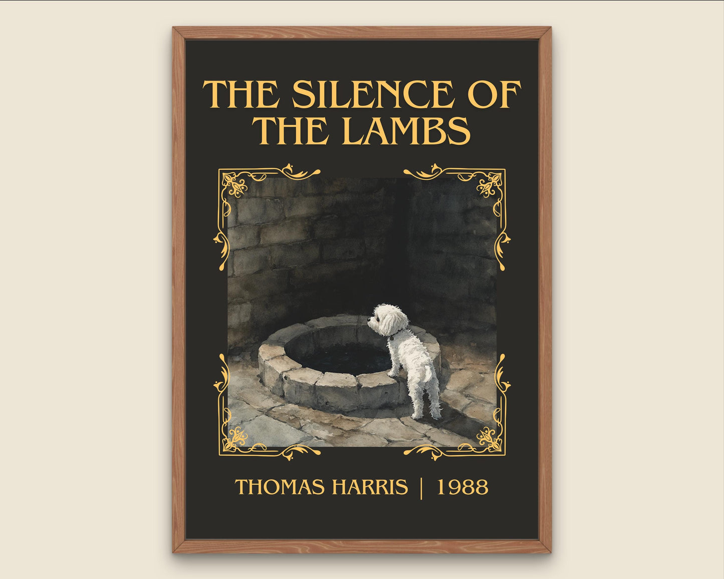 The Silence Of The Lambs by Thomas Harris High Quality Poster Print.Fast Delivery Wall Art. Author, Title Book/Novel Artwork Minimalist Gift