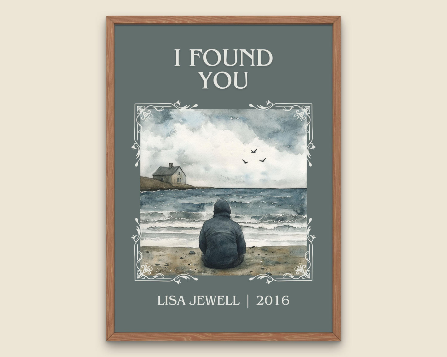 I Found You by Lisa Jewell High Quality Poster Print. Free Delivery Wall Art-Author & Blurb Book/Novel Minimalist Novel Art Gift