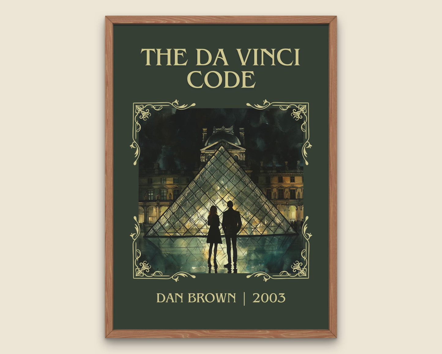 The Da Vinci Code by Dan Brown High Quality Poster Print. Fast, Free Delivery Wall Art. Author, Title Book/Novel Artwork. Minimalist