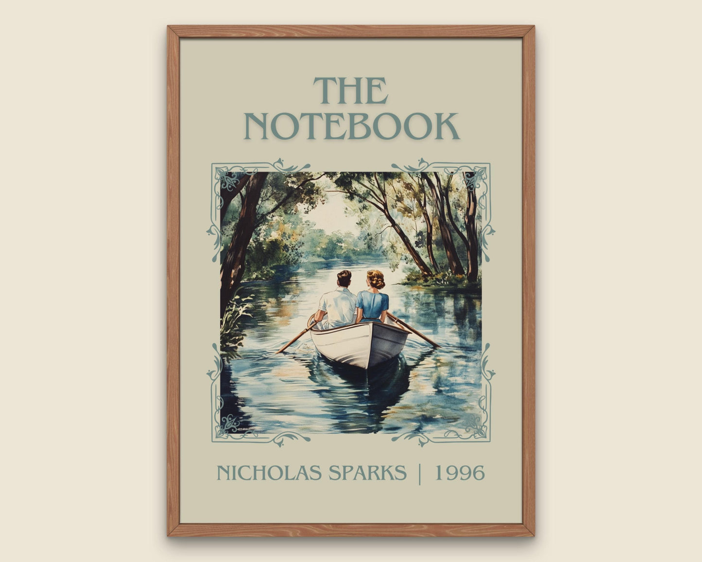 The Notebook by Nicholas Sparks High Quality Poster Print. Fast-Free Delivery Wall Art. Author, Title Book/Novel Artwork.Minimalist