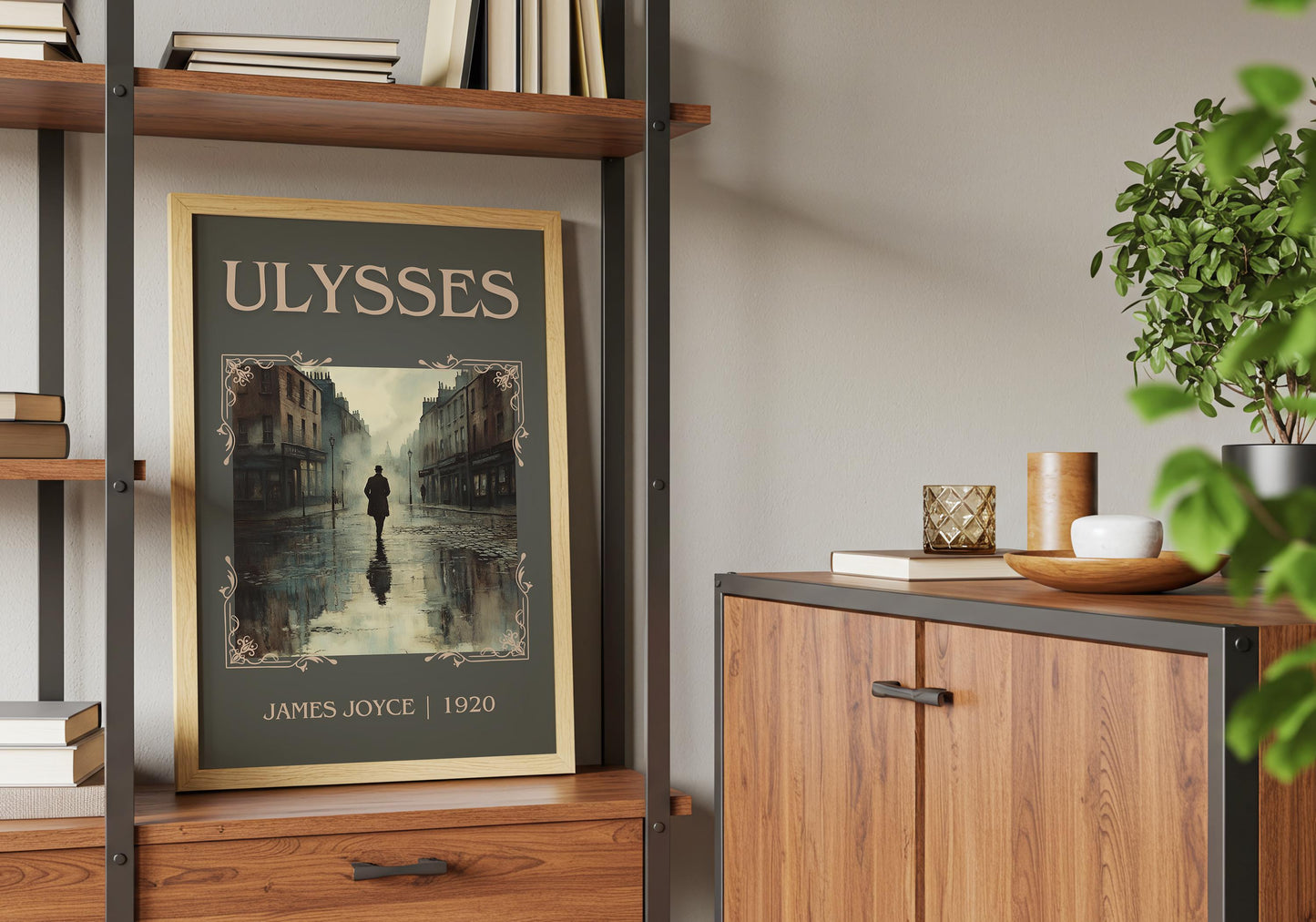Ulysses by James Joyce High Quality Poster Print. Fast-Free Delivery Wall Art. Author, Title Book/Novel Artwork.Minimalist Gift Art Home