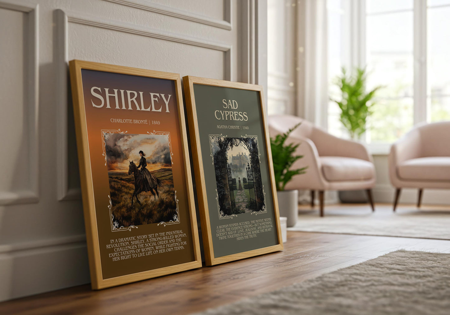 Sad Cypress by Agatha Christie Descriptive, High Quality Poster Print.Free Delivery Wall Art.Author&Blurb Book Artwork.Novel Gift