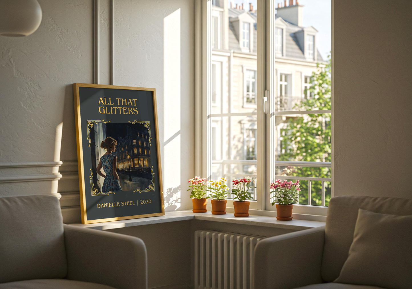 All That Glitters by Danielle Steel High Quality Poster Print. Free Delivery Wall Art. Author and Blurb Book / Novel Minimalist Art. Gift