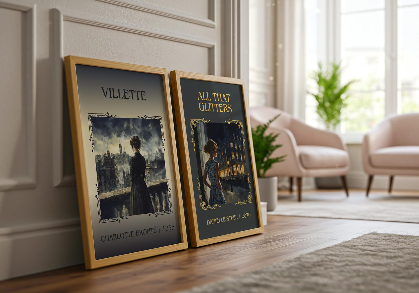 All That Glitters by Danielle Steel High Quality Poster Print. Free Delivery Wall Art. Author and Blurb Book / Novel Minimalist Art. Gift