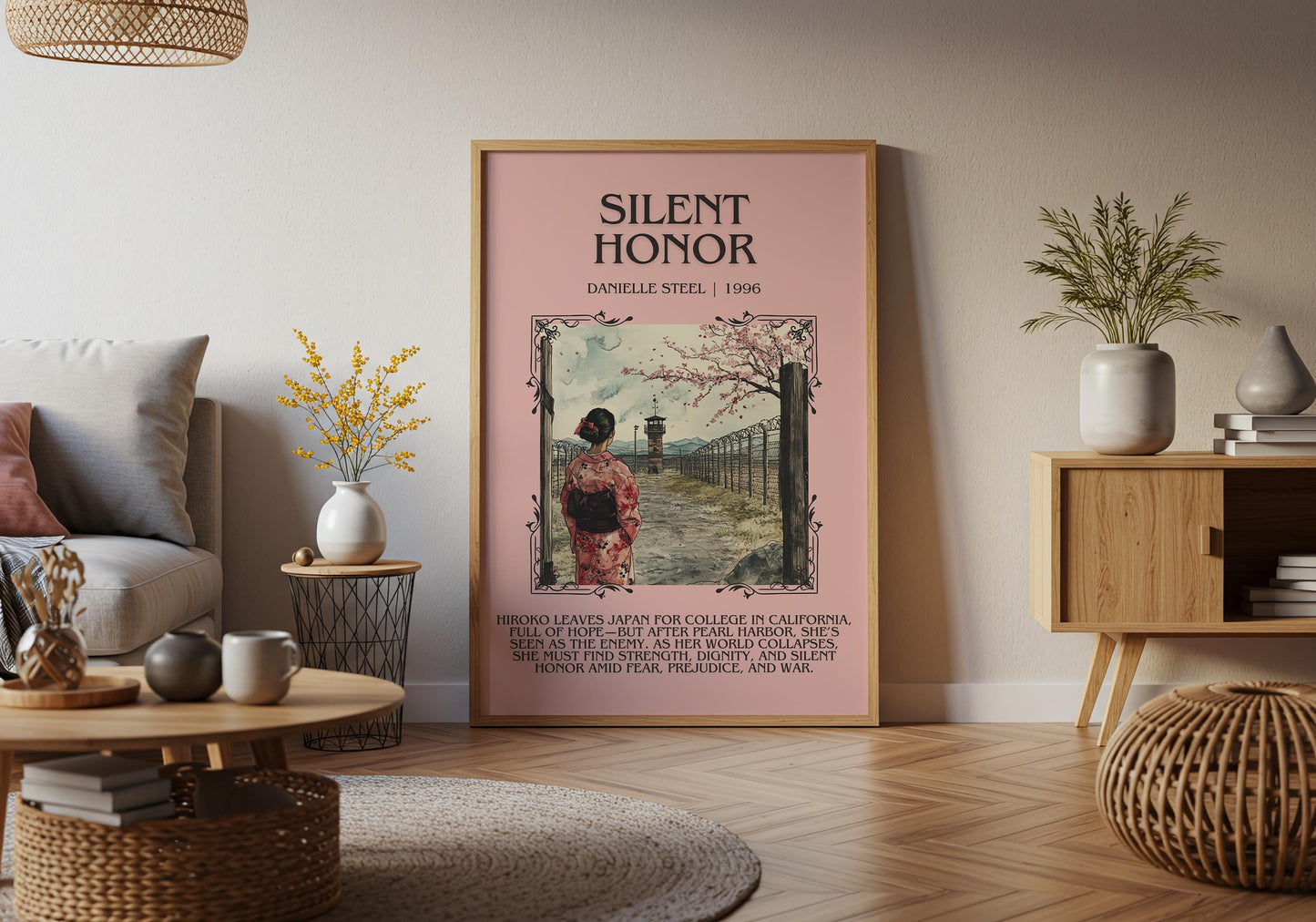 Silent Honor by Danielle Steel High Quality Poster Print. Free Delivery Wall Art. Author & Blurb Book/Novel Minimalist Art Gift