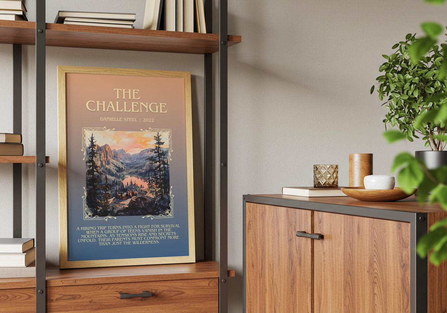 The Challenge by Danielle Steel High Quality Poster Print. Free Delivery Wall Art. Author & Blurb Book/Novel Minimalist Art Gift