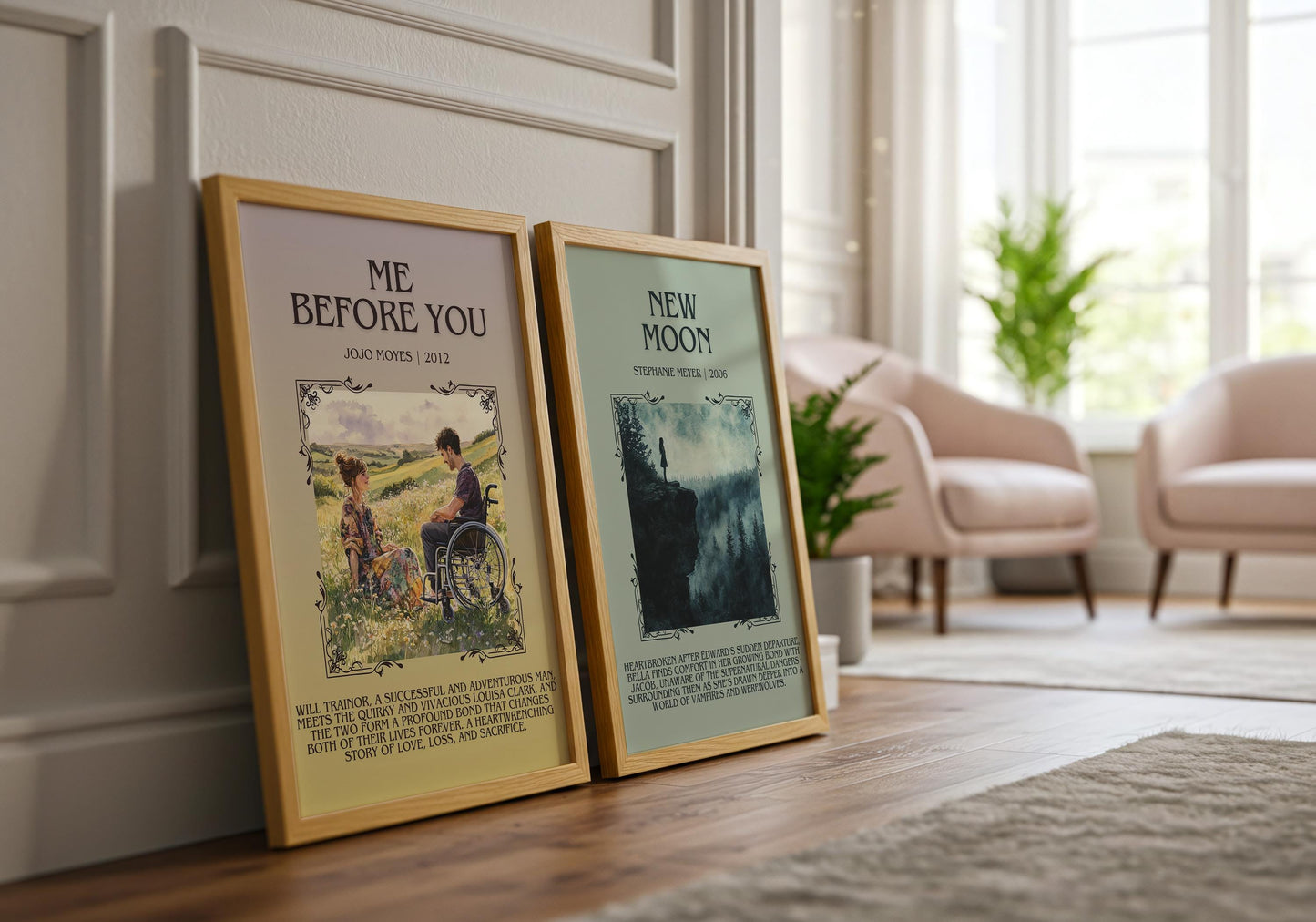 Me Before You by Jojo Moyes Descriptive, High Quality Poster Print. Free Delivery Wall Art. Author and Blurb Book/Novel Artwork