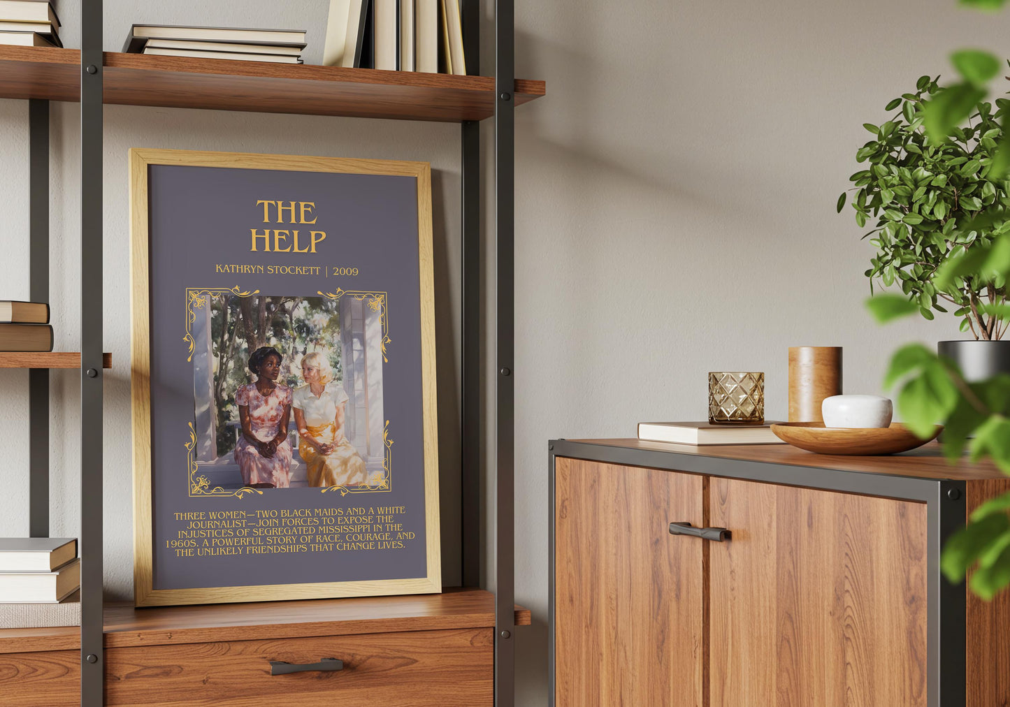 The Help by Kathryn Stockett Descriptive, High Quality Poster Print.Free Delivery Wall Art.Author and Blurb Book Artwork Gift Art