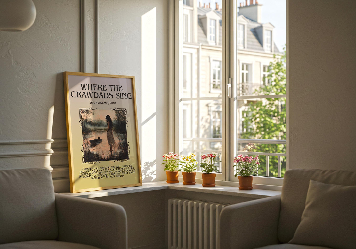 Where The Crawdads Sing by Delia Owens Descriptive, High Quality Poster Print.Free Delivery Wall Art.Author and Blurb Book Artwork Gift Art