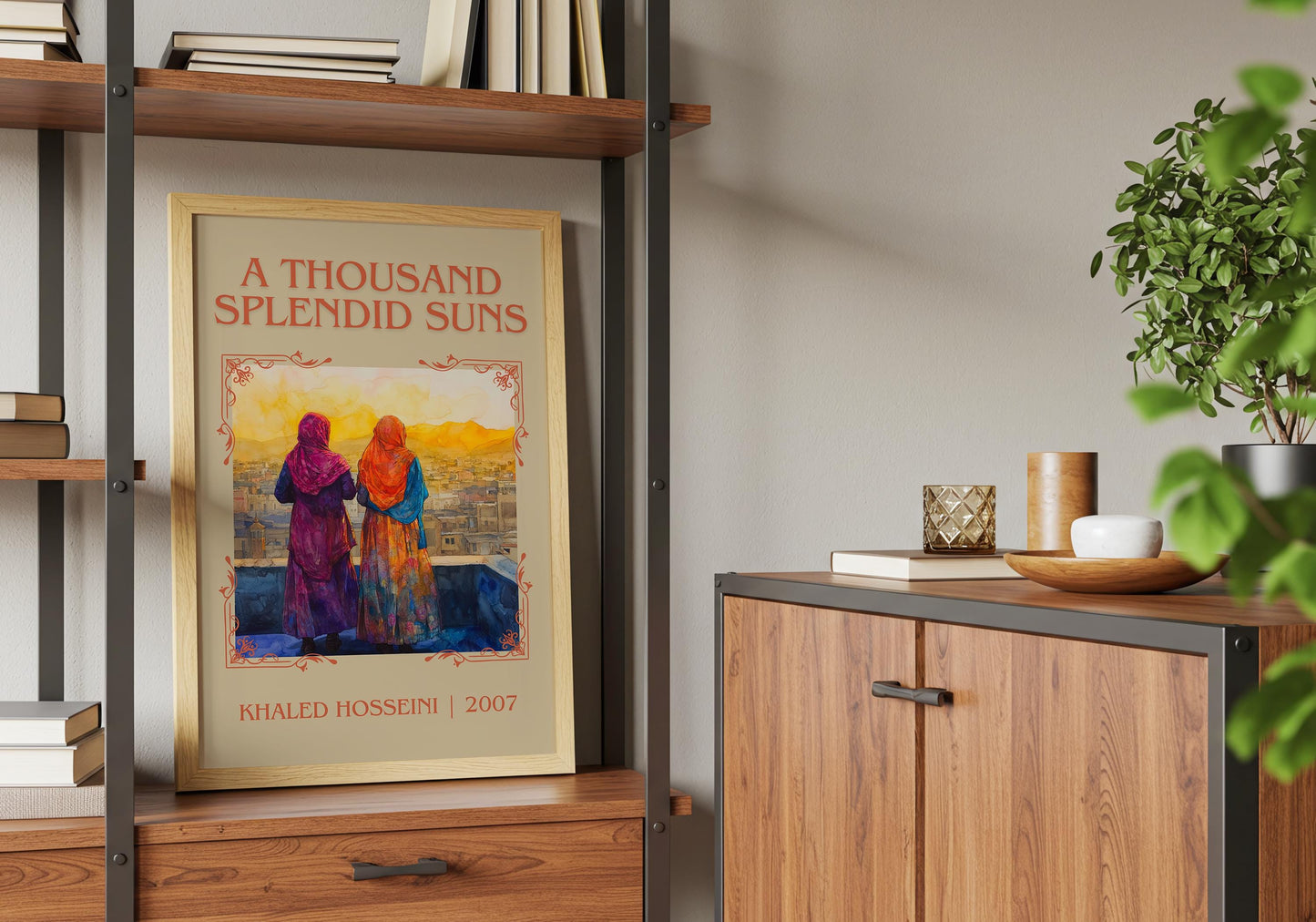 A Thousand Splendid Suns by Khaled Kosseini High Quality Poster Print. Free Delivery Wall Art. Author & Blurb Book/Novel Minimalist Gift