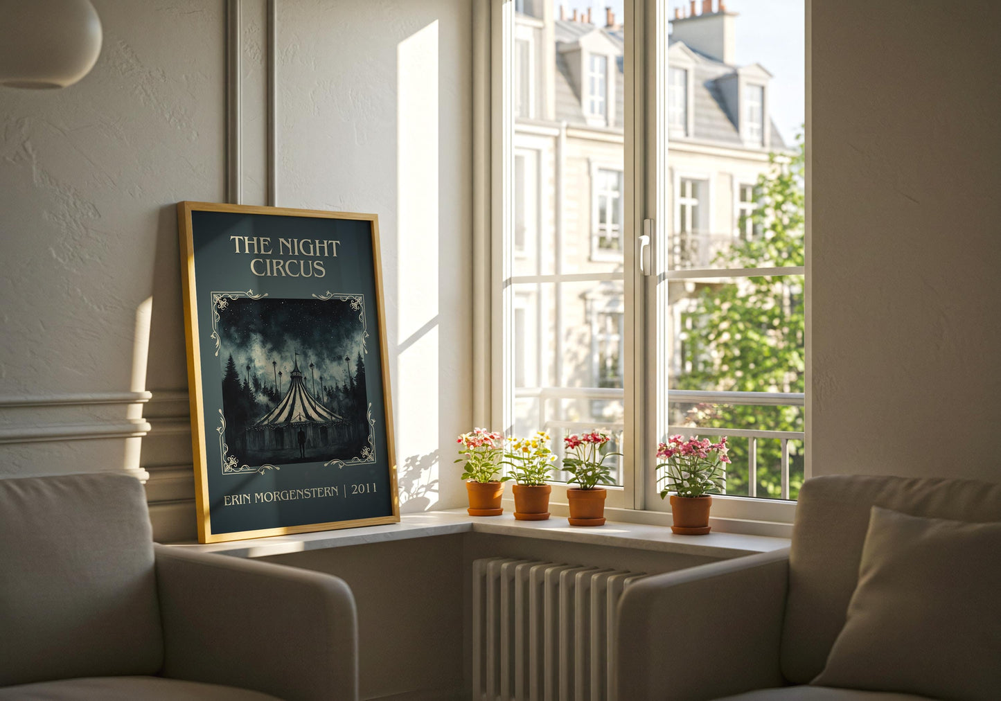 The Night Circus by Erin Morgenstern High Quality Poster Print. Free Delivery Wall Art. Author&Blurb Book/Novel Minimalist Home Gift Cover