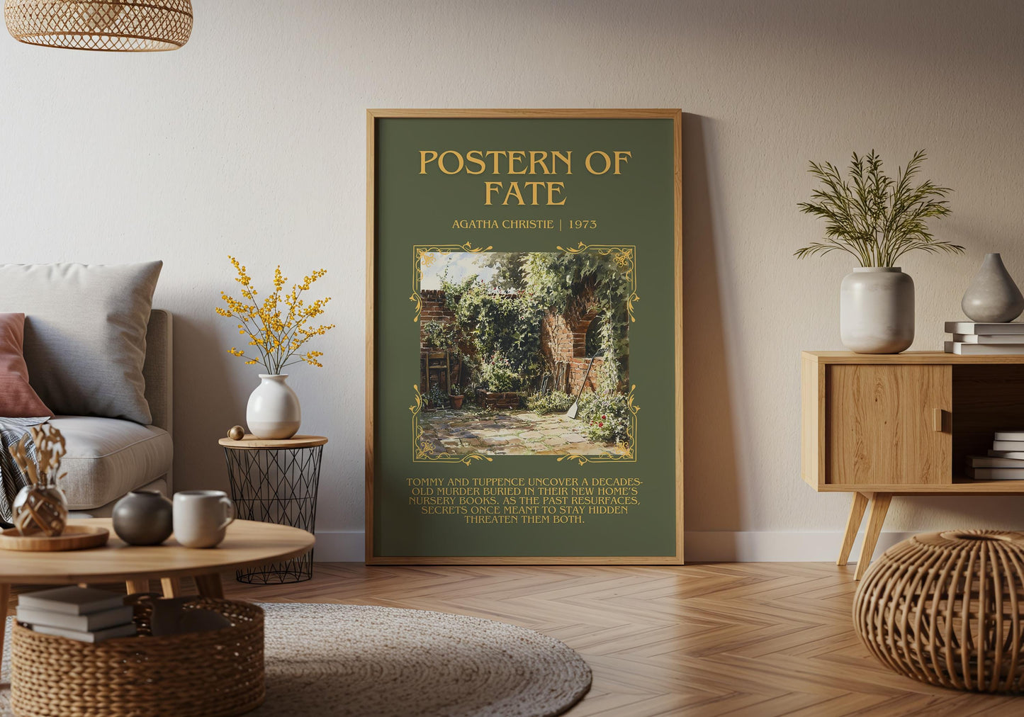 Postern Of Fate by Agatha Christie Descriptive, High Quality Poster Print.Free Delivery Wall Art. Author & Blurb Book Artwork Cover Gift