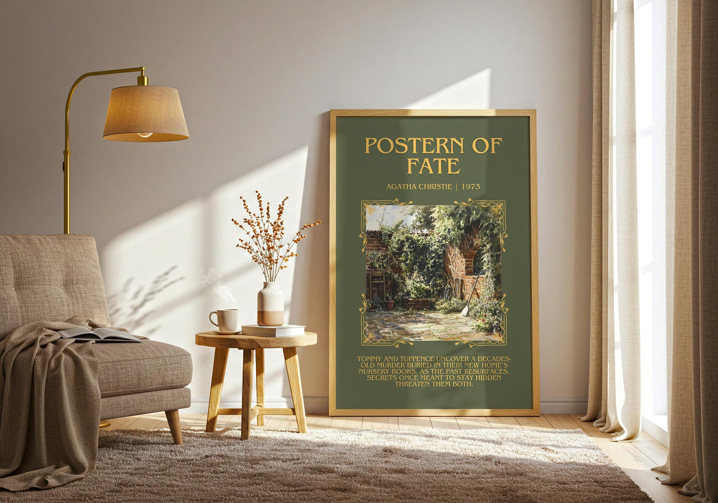 Postern Of Fate by Agatha Christie Descriptive, High Quality Poster Print.Free Delivery Wall Art. Author & Blurb Book Artwork Cover Gift