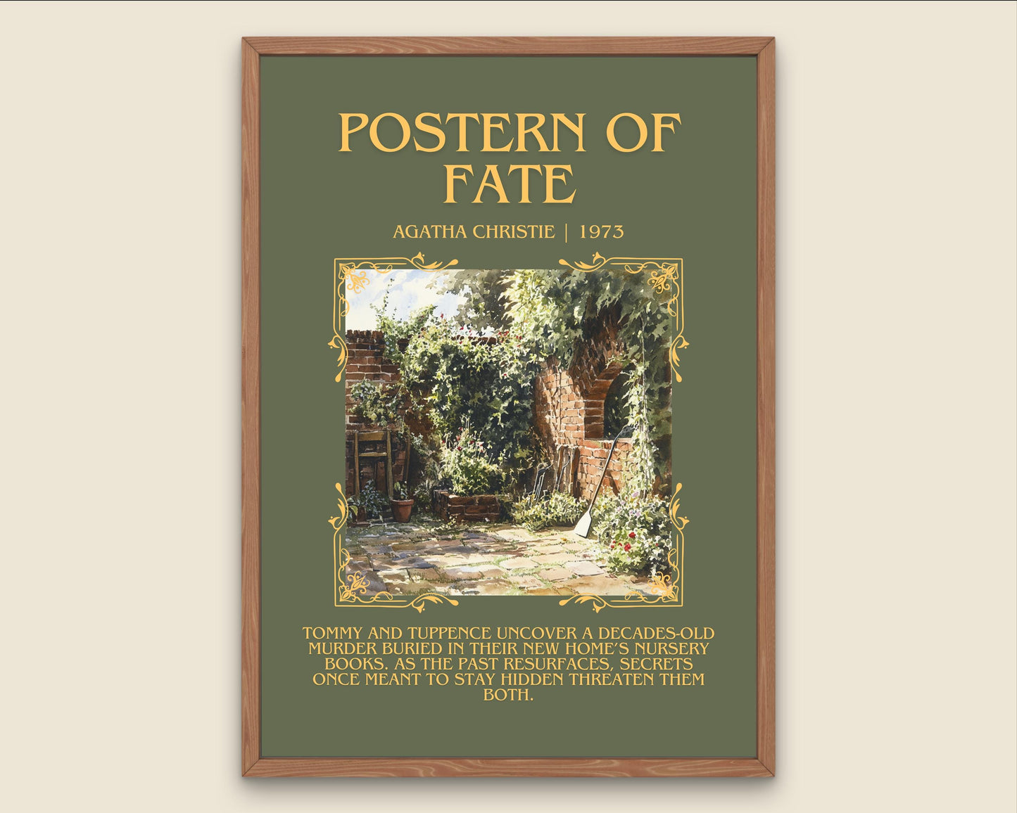 Postern Of Fate by Agatha Christie Descriptive, High Quality Poster Print.Free Delivery Wall Art. Author & Blurb Book Artwork Cover Gift