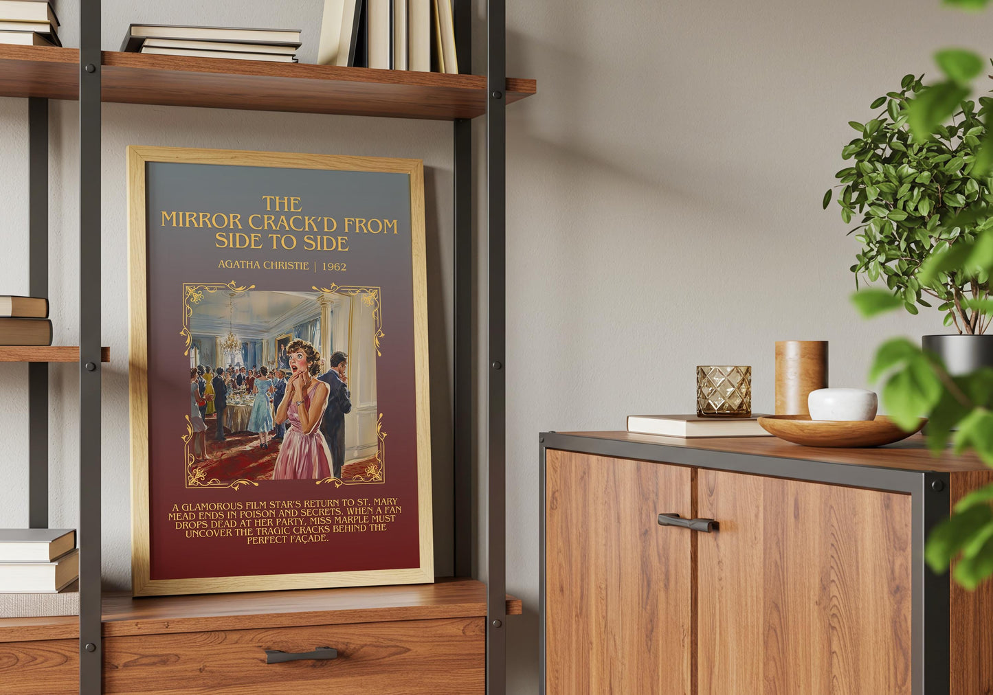The Mirror Crack'd From Side To Side by Agatha Christie Descriptive, High Quality Poster Print.Free Delivery Wall Art Author&Blurb Book Art