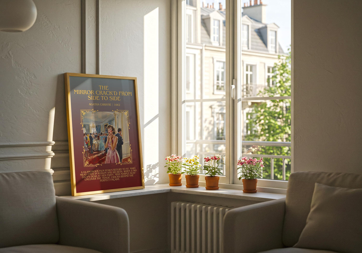 The Mirror Crack'd From Side To Side by Agatha Christie Descriptive, High Quality Poster Print.Free Delivery Wall Art Author&Blurb Book Art