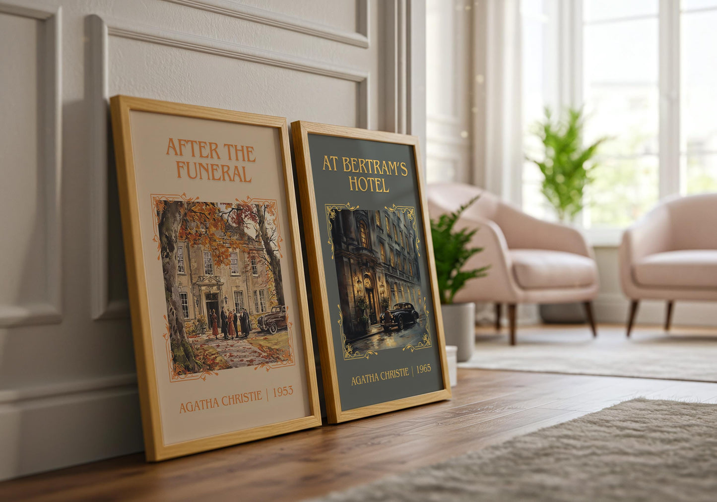 After The Funeral by Agatha Christie High Quality Poster Print.Free Delivery Wall Art. Author&Blurb Book/Novel Minimalist Home Gift Cover