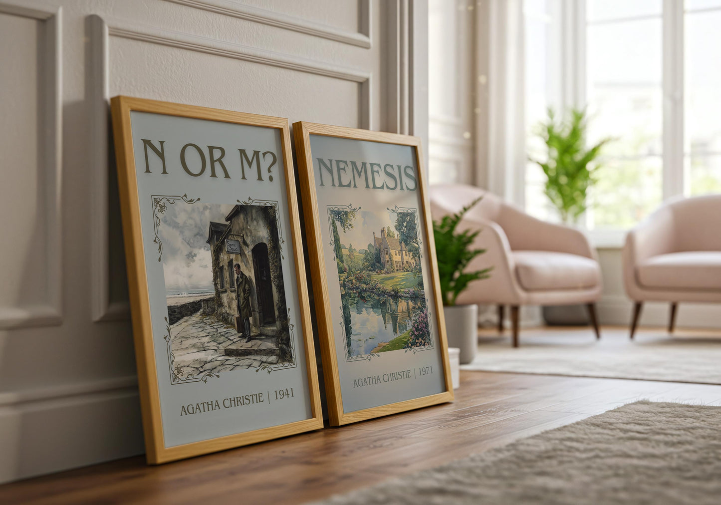 N Or M? by Agatha Christie High Quality Poster Print.Free Delivery Wall Art-Author&Blurb Book/Novel Minimalist Home Gift Cover Decor