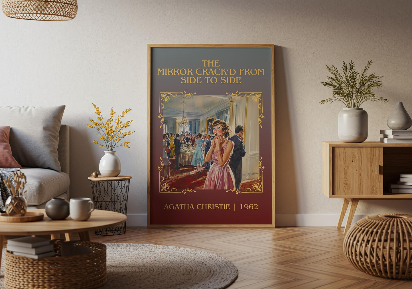 The Mirror Crack'd From Side To Side by Agatha Christie High Quality Poster Print.Free Delivery Wall Art-Author&Blurb Book Minimalist Home