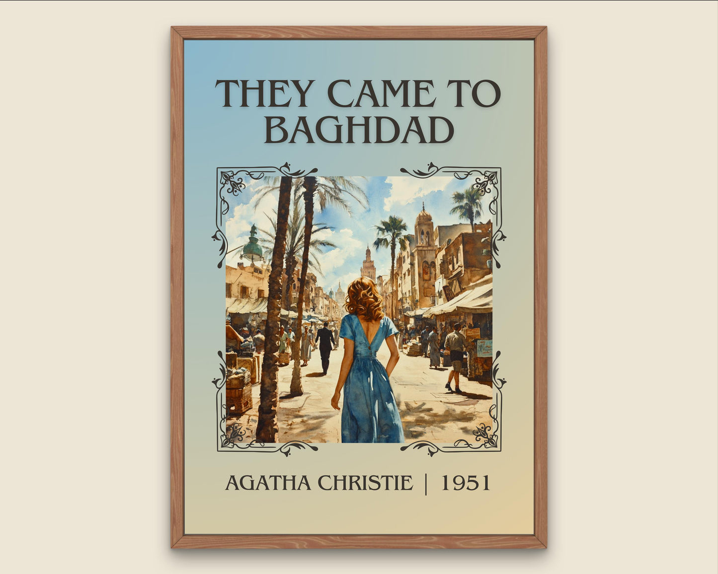 They Came To Baghdad by Agatha Christie High Quality Poster Print.Free Delivery Wall Art-Author&Blurb Book Minimalist Home Gift Cover Decor