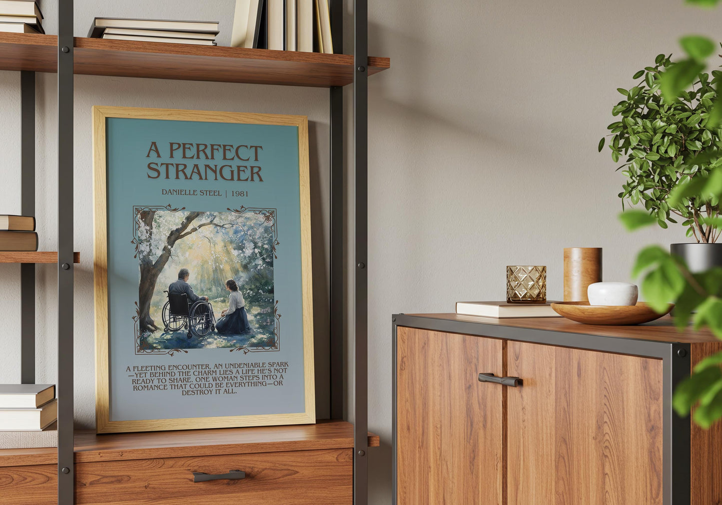 A Perfect Strange by Danielle Steel Descriptive, High Quality Poster Print.Free Delivery Wall Art. Author & Blurb Book Artwork Cover