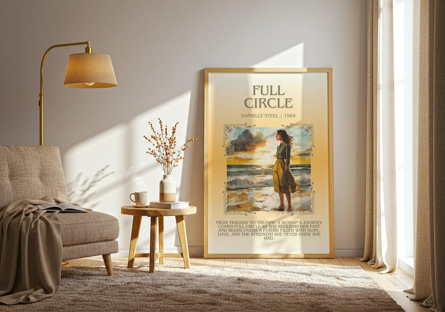 Full Circle by Danielle Steel Descriptive, High Quality Poster Print.Free Delivery Wall Art. Author & Blurb Book Artwork Cover Novel Gift