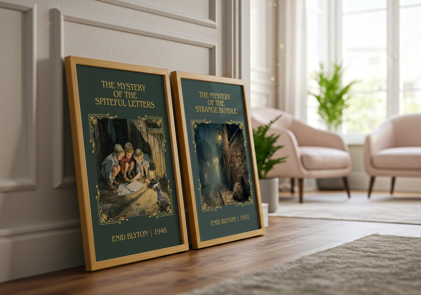 The Mystery Of The Spiteful Letters by Enid Blyton High Quality Poster Print.Free Delivery Wall Art. Author Book Nook Minimalist Gift