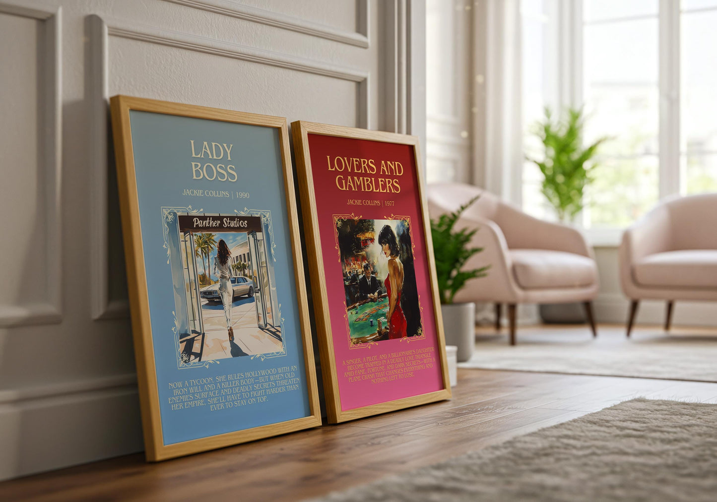 Lady Boss by Jackie Collins Descriptive, High Quality Poster Print.Free Delivery Wall Art.Author&Blurb Book Artwork. Home Decor Novel Gift
